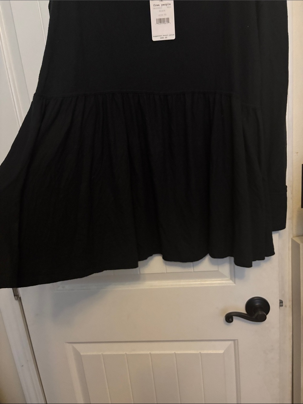 Free People Black Long Sleeve Babydoll Tunic - Picture 6 of 9